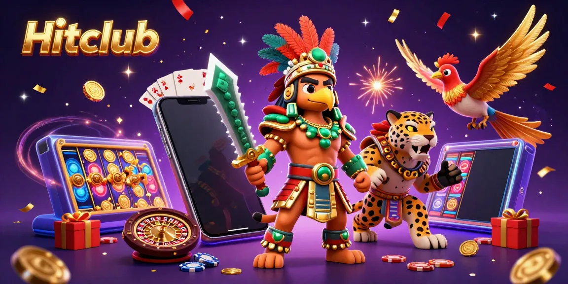 Hitclub players enjoy exciting slot games amidst festive celebrations and vibrant visuals